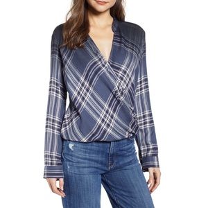 SOLD ‼️ SPLENDID Hyperion Plaid Stardust Surplice Top